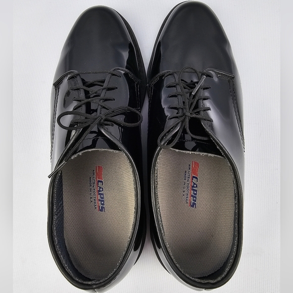 Capps High-gloss Patent Leather Military Uniform Oxford Shoes 10